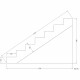 Escalier bois - 7 marches pleines L-120cm H-119cm