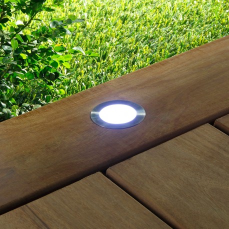 Spots LED de terrasse SIROS à encastrer D 60mm + Transfo 30W