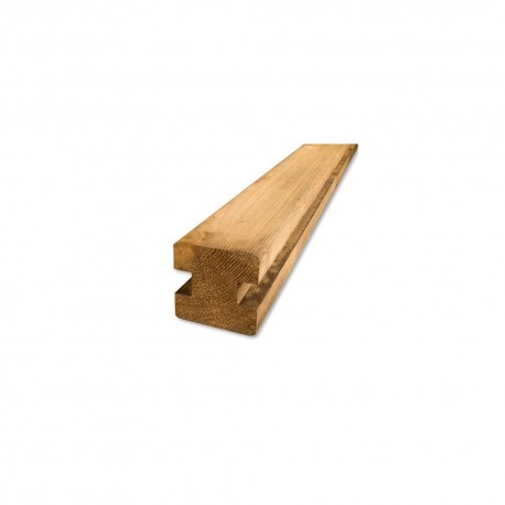 Poteau bois en H pour garde corps en bois JERSEY - Deck-Linea