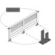 Poteau H pin autoclave - JERSEY 90x90mm H-120cm