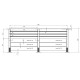 Lame remplissage garde-corps - JERSEY 28x145 L-1,15m