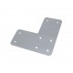 Plaque jonction angle rampe garde-corps - JERSEY