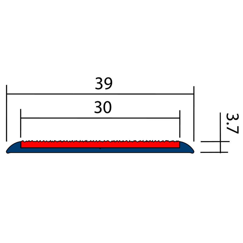 Antidérapant terrasse bois - Profil plat 38mm x 1m - Escalier pour  l'extérieur - Deck-Linea