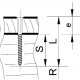 Vis à bois zinguées - TORX TX25