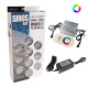 10 spots SIROS RGB, télécommande et transfo - OWLIA