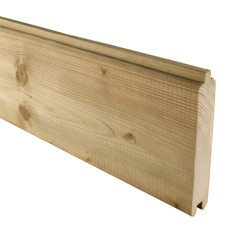 ♦ Planche à Emboîtement / Palissade 27x135 Pin Autoclave Marron 1er Choix  Raboté 2m - Sud Bois : Terrasse, Bois Direct Scierie