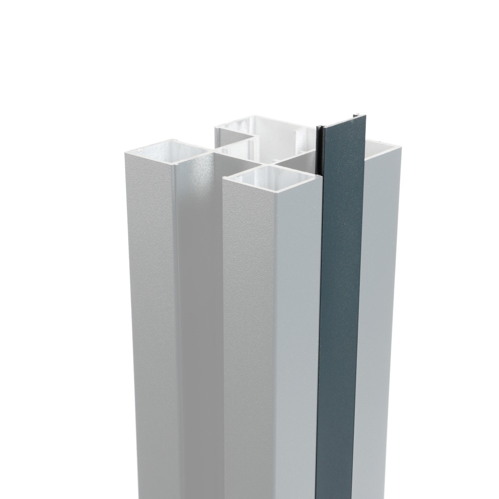 Profil de finition poteau aluminium CUBA - Clôture composite