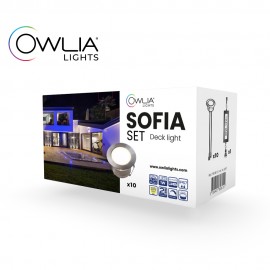 10 Spots SOFIA blanc chaud + Transfo 30W- Owlia