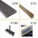 Kit terrasse composite PRIMO 10m2 - Ardoise