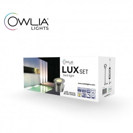 10 spots LUX blanc et transfo - OWLIA