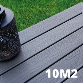 Kit terrasse composite PRIMO 10m2 - Ardoise