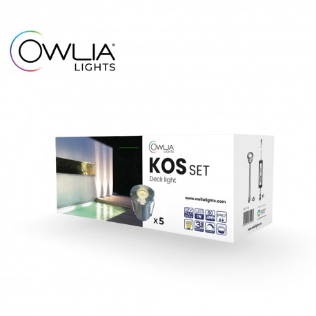 5 spots KOS blanc et transfo - OWLIA