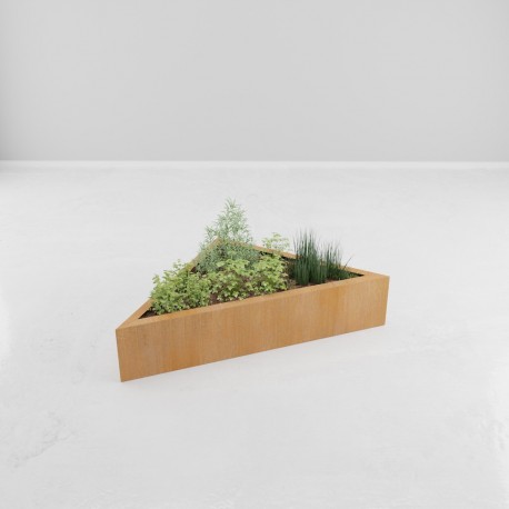 Carre potager corten module rectangle h 50 cm