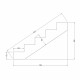 Escalier bois - 5 marches L-80cm H-85cm
