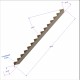 Escalier bois - 15 marches L-80cm H-255cm
