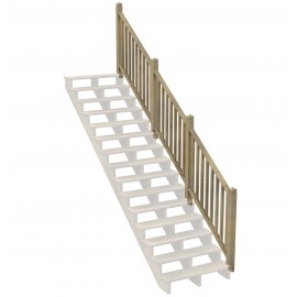 Kit garde-corps escalier 15 marches - LOUISIANE