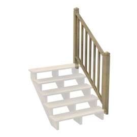 Kit garde-corps escalier 5 marches - LOUISIANE