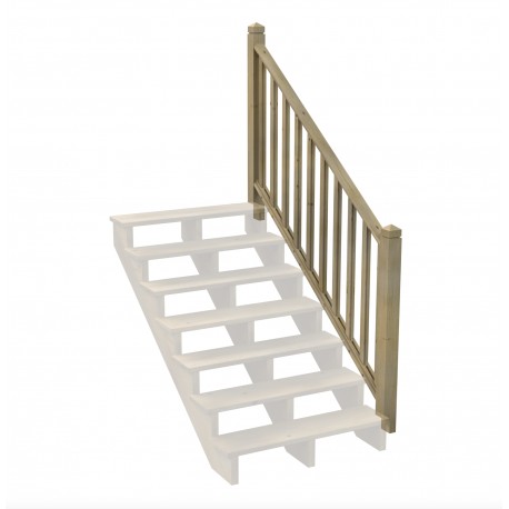 Kit garde-corps escalier 7 marches - LOUISIANE