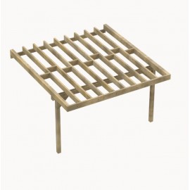 Structure pilotis adossée - 400x420cm