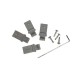 Kit clôture composite poteau à sceller - RIO Anthracite H-1,8m
