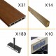 Kit terrasse composite - NAVIA Teck 10m² à 50m²