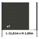 Kit clôture composite poteau à sceller - RIO Anthracite H-1,8m