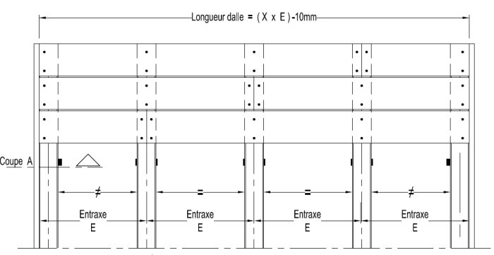 terrasse composite espacement lambourdes